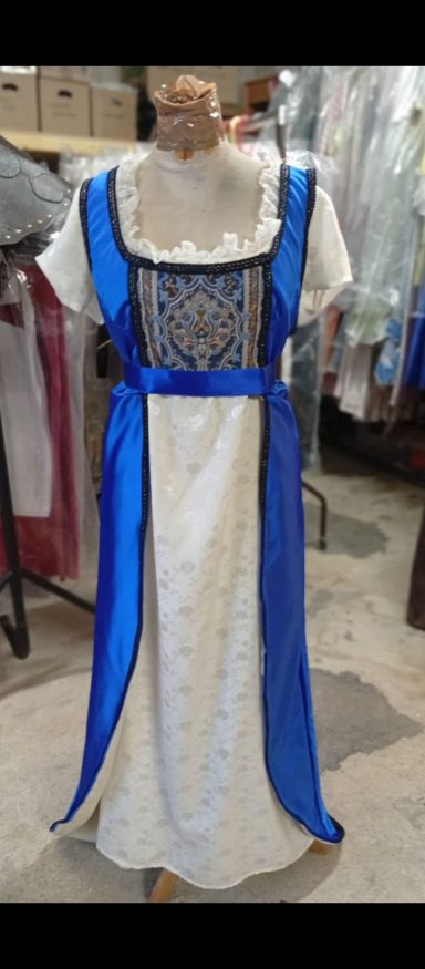 robe empire bleue